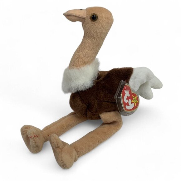 TY Beanie Babies "Stretch" The Ostrich 8" Plush Toy Collectible 1997 NWT - Picture 1 of 5